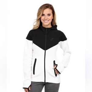 Nike Ekin Tech Fleece Windrunner Hooded Jacket White Black Size Small